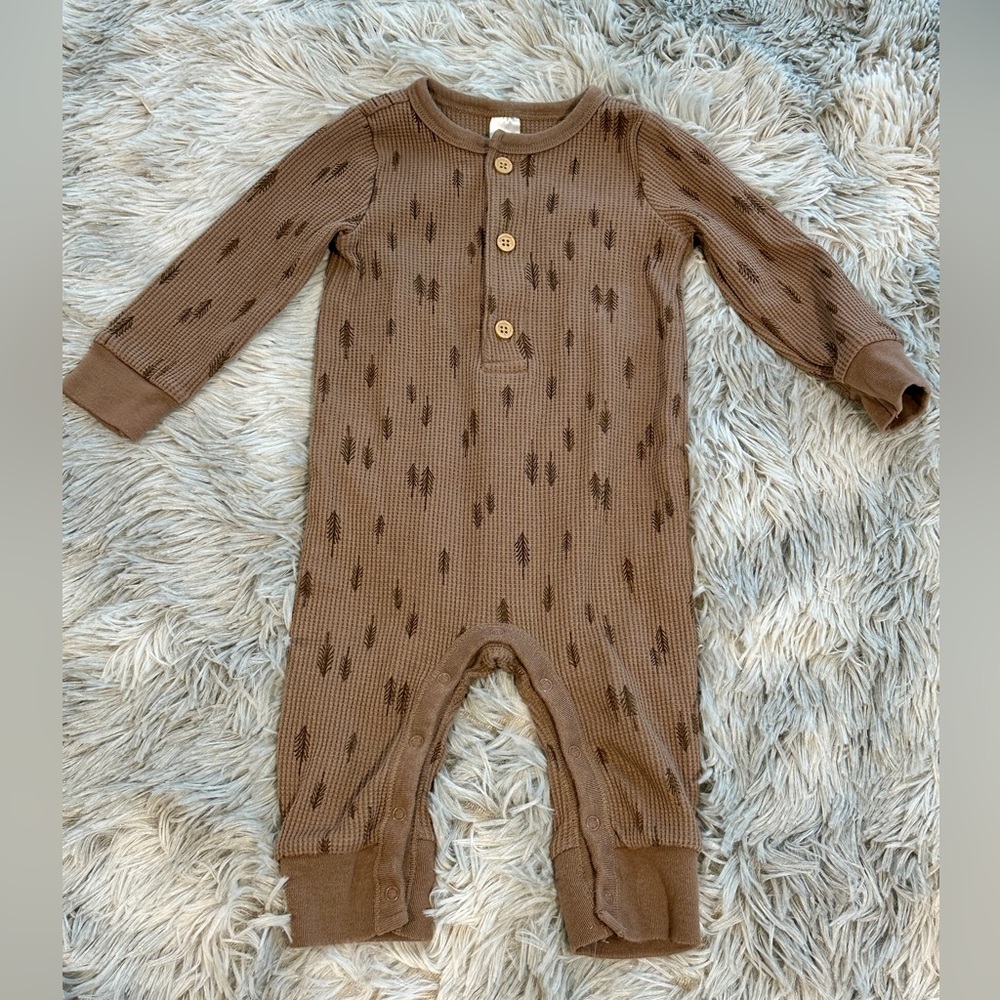 Gerber Brown Textured Kids One Piece